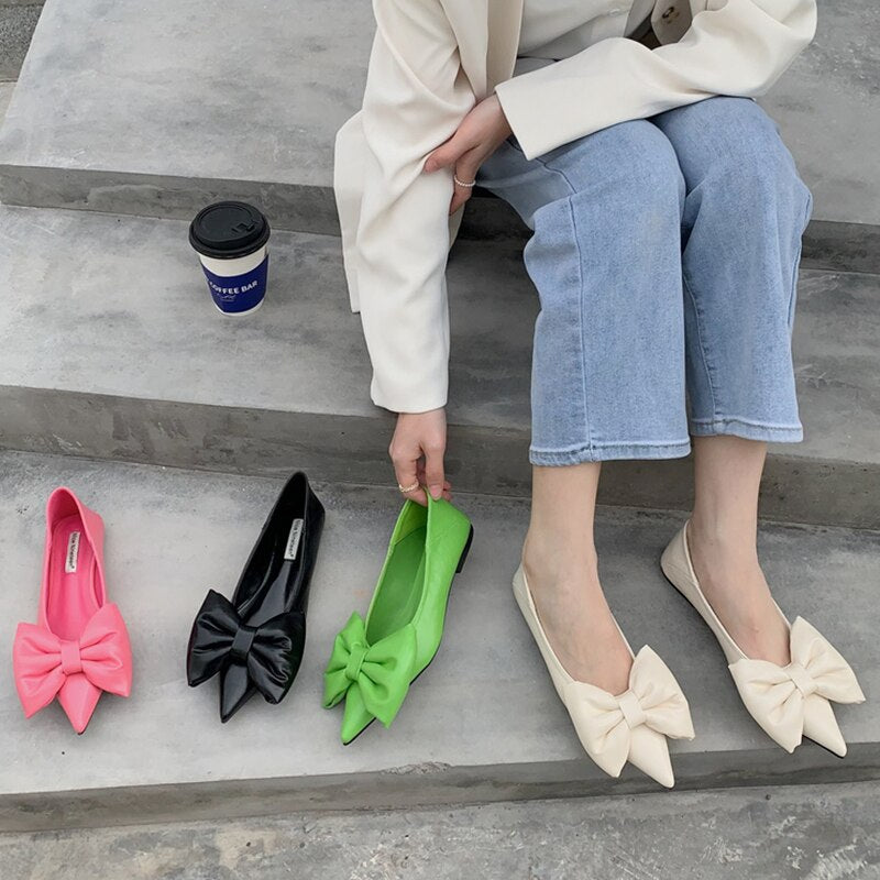 New Flat Shoes Bow | new flat shoes | flat shoes bow | brand new flat shoes