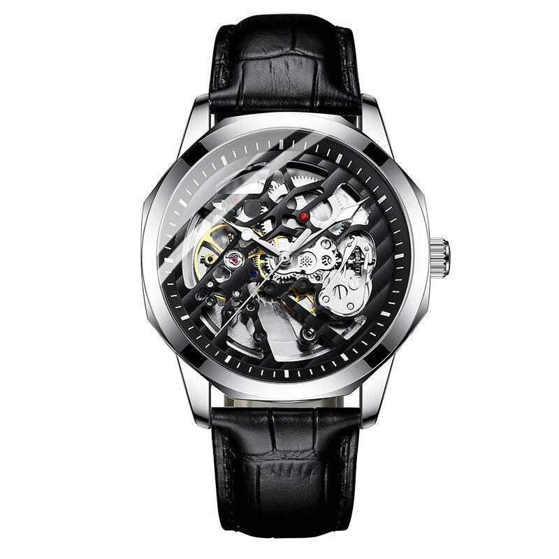 Automatic Mechanical Watch | men's automatic mechanical watch | skeleton automatic mechanical watch | seiko automatic mechanical watch | eyki flywheels automatic mechanical watch