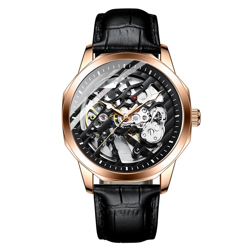 Automatic Mechanical Watch | men's automatic mechanical watch | skeleton automatic mechanical watch | seiko automatic mechanical watch | eyki flywheels automatic mechanical watch