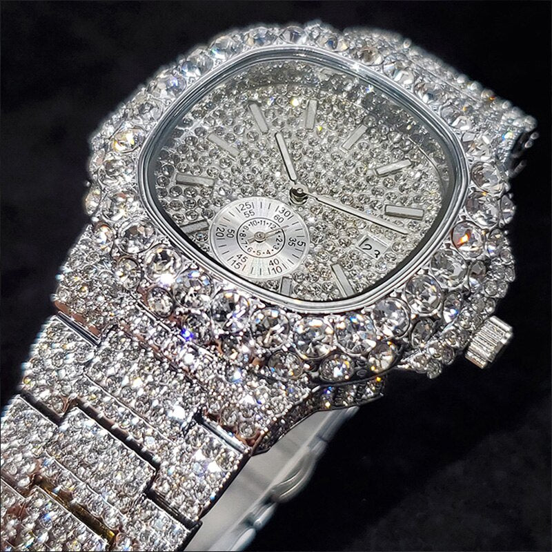 MISSFOX Diamond Watch | diamond watch | men's diamond watch | diamond watch for men | real diamond watch 