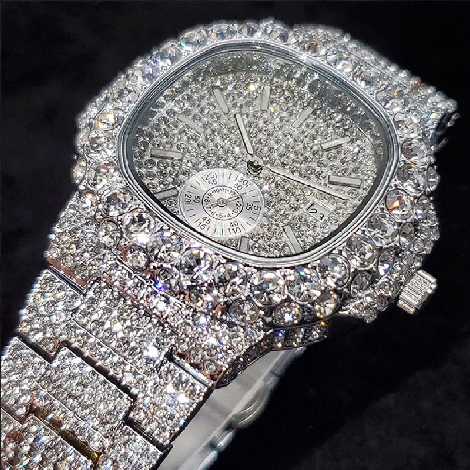 moissanite watch | moissanite watch mens | moissanite watch rolex | cartier moissanite watch | iced out moissanite watch