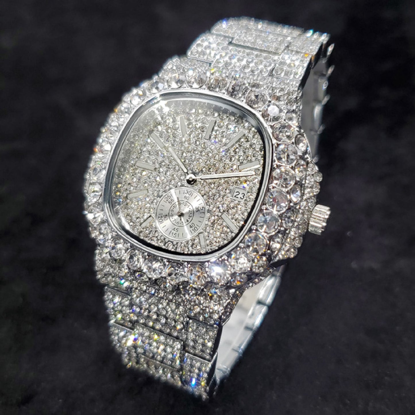 moissanite watch | moissanite watch mens | moissanite watch rolex | cartier moissanite watch | iced out moissanite watch