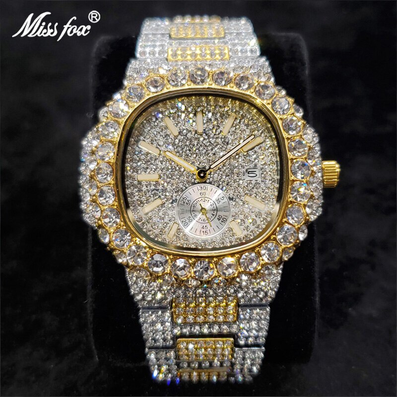 MISSFOX Diamond Watch | diamond watch | men's diamond watch | diamond watch for men | real diamond watch 