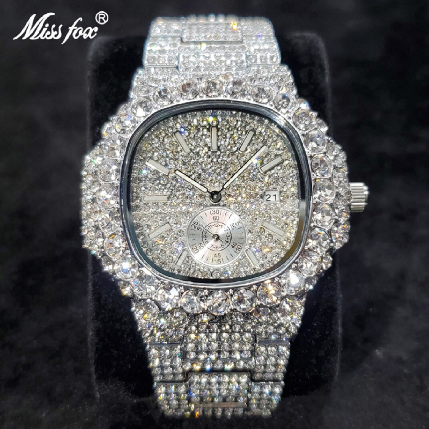 moissanite watch | moissanite watch mens | moissanite watch rolex | cartier moissanite watch | iced out moissanite watch